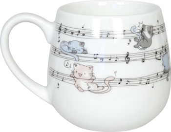 Kuschelbecher Porzellan Lovely Cats - Musical (Katzen) 420ml