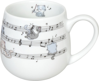Kuschelbecher Porzellan Lovely Cats - Musical (Katzen) 420ml