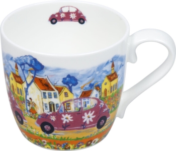 Henkelbecher Porzellan City Girl by Portchie 425ml