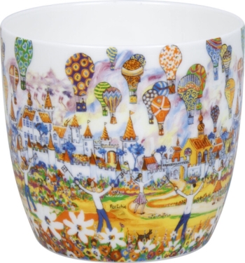 Henkelbecher Porzellan Hot Air Balloon by Portchie 425ml