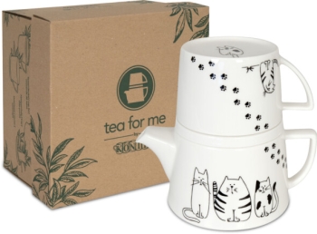 Tea for me -Tea for one Set Funny Cats