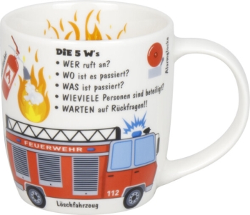 Wissensbecher Porzellan Wissensbecher Kid`s Feuerwehr 230 ml