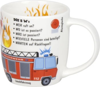Wissensbecher Porzellan Wissensbecher Kid`s Feuerwehr 230 ml
