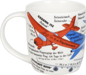 Wissensbecher Porzellan Wissensbecher Kid`s Flugzeuge 230 ml