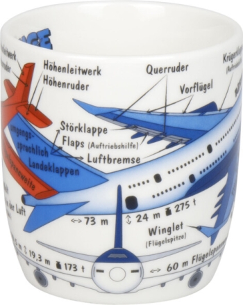 Wissensbecher Porzellan Wissensbecher Kid`s Flugzeuge 230 ml