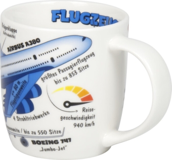 Wissensbecher Porzellan Wissensbecher Kid`s Flugzeuge 230 ml