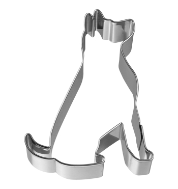 Ausstecher Hund sitzend Edelstahl 7,5cm