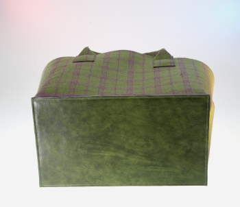 XXL Tasche Shopper Tweed aus Nadelfilz in moos-heide 30 x 42 x 22 cm