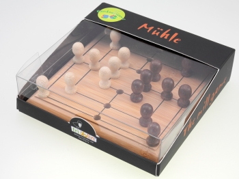 Mini Spiel aus Bambus Mühle