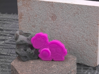 Ausstecher aus Kunststoff zum Prägen Schildkröte pink 6cm