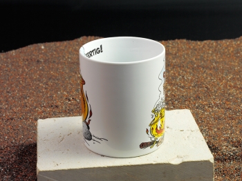 Henkelbecher Porzellan Asterix - Kaffee ist Fertig! 300ml