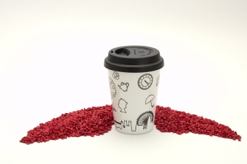 Coffee To Go Becher Porzellan City Mug London - bemalbar 380ml
