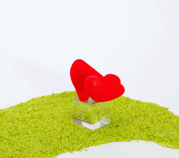 Ausstecher aus Kunststoff zum Prägen Schuh rot 6cm