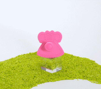Ausstecher aus Kunststoff zum Prägen Kleid rosa 6cm