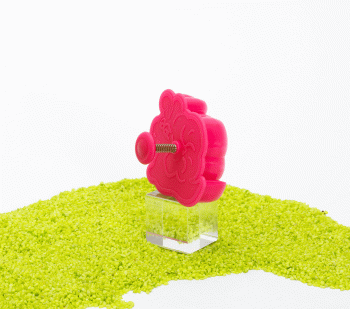 Ausstecher aus Kunststoff zum Prägen Schnecke pink 6,5cm