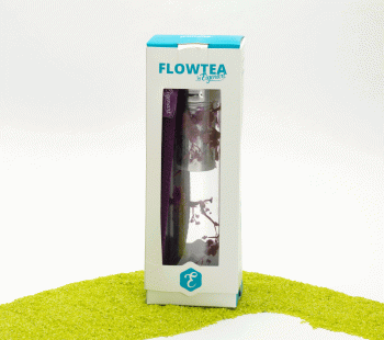 FlowTea Teezubereiter aus Glas Cherry Blossom 400ml Neoprenhülle