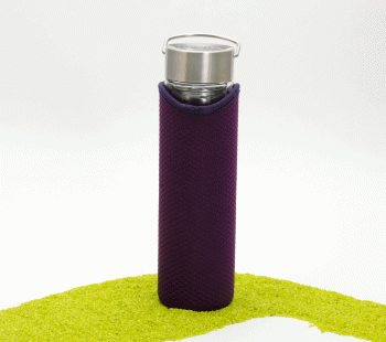 FlowTea Teezubereiter aus Glas Cherry Blossom 400ml Neoprenhülle