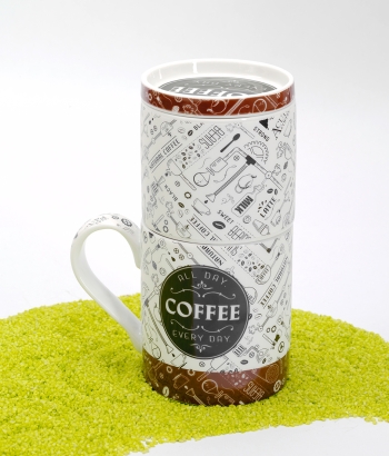 Kaffeemaschine Porzellan - Coffee for one -Talk 330ml