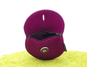 Geldbeutel Dirndltasche aus Filz in brombeer