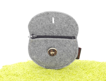 Geldbeutel Dirndltasche aus Filz in grau