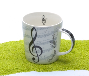 Henkelbecher Porzellan Trend Mug I Love Music 350ml