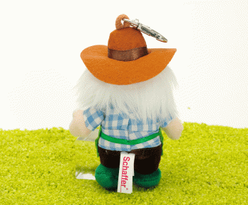 Schlüsselanhänger mit Karabinerhaken Gärtner Gartenfreund 11cm