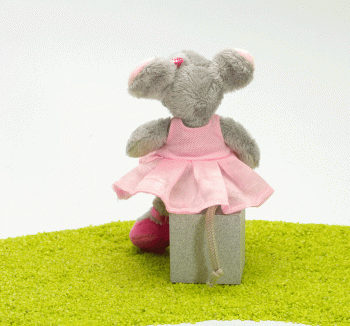 Plüschtier Ballett-Maus 16 cm