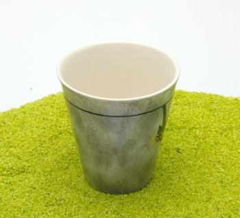 Tee Becher Keramik mit Goldauflage Mitsy (Katze) grau 250 ml