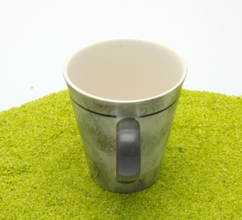 Tee Becher Keramik mit Goldauflage Mitsy (Katze) grau 250 ml