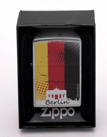 ZIPPO Feuerzeug Berlin Brandenburger Tor satin finish