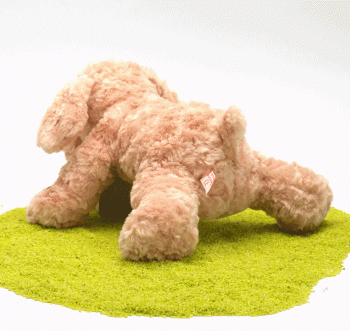 Plüschtier Schlenkerhund beige 28cm