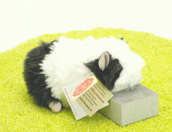 Plüschtier Meerschweinchen schwarz-weiß 20cm
