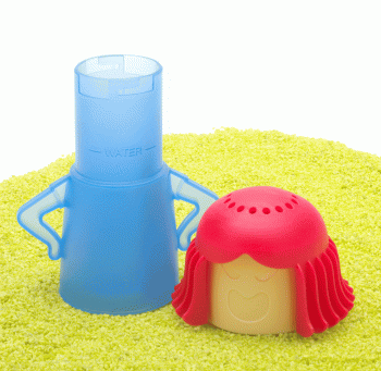 Mikrowellenreiniger Angry Mama in rot - blau