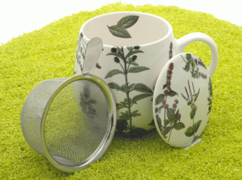 Kuschelbecher Deckel & Sieb Porzellan Tea for you - My favourite tea Pfefferminze 420ml