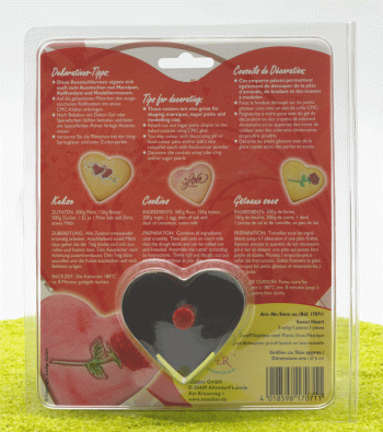 Ausstecher Set Sweet Heart (Herz) mit Auswerfer Kunststoff/Metall 6cm