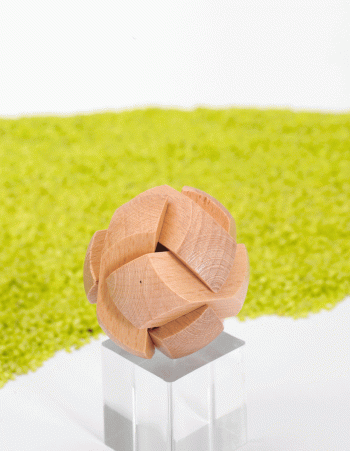 3D IQ Test Holz Puzzle Ball 4,7 x 7,8 x 4,7 cm