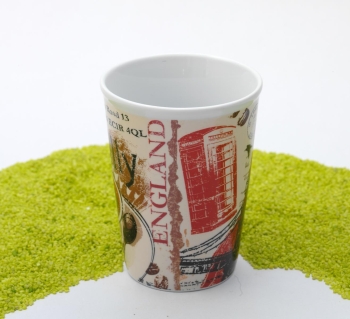 Coffee To Go Becher Porzellan Cosmopolitan Coffee Style England - Caffee Piccadilly 380ml