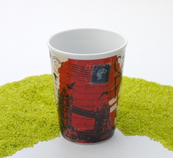 Coffee To Go Becher Porzellan Cosmopolitan Coffee Style England - Caffee Piccadilly 380ml