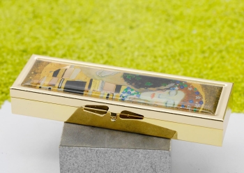 7 Tage Pillendose mit Spiegel Gustav Klimt - Der Kuss