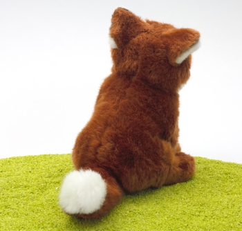 Plüschtier Fuchs sitzend rotbraun 20cm
