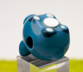 Magnet Porzellan Glückschwein Schein-Rein blau 4,5 x 3,5 cm