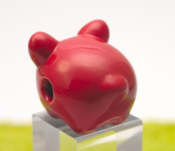 Magnet Porzellan Glückschwein Schein-Rein rot 4,5 x 3,5 cm