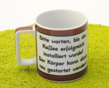 Tasse Porzellan Wortheld Kaffee 450 ml