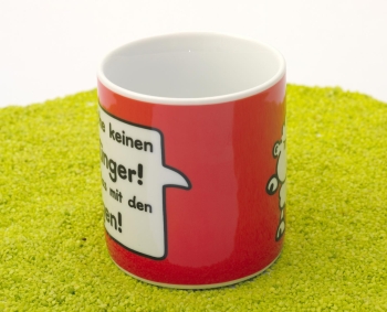 Tasse Porzellan Wortheld Augen (Mittelfinger) 450 ml