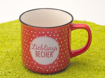 Becher Porzellan "Lieblingsbecher für Dich" Lieblingsbecher 350 ml