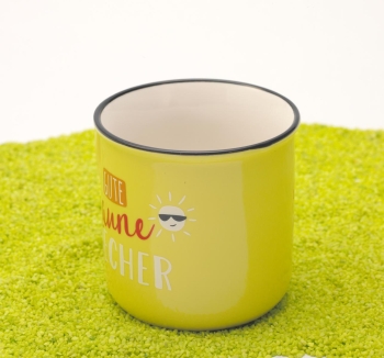 Becher Porzellan "Lieblingsbecher für Dich" Gute Laune 350 ml