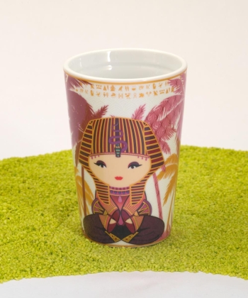 Trinkbecher Teaeve Porzellan mit Deckel & Edelstahlsieb Little Egypt Lilac 350ml