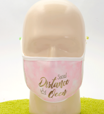 Mund-Nasen-Maske mit Spruch - Social Distance Queen