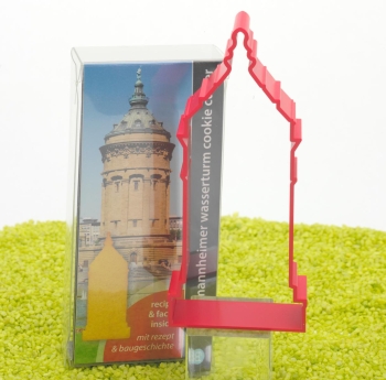 Ausstecher Mannheimer Wasserturm in rot