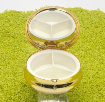 Pillendose rund mit Spiegel Van Gogh Café de Nuit